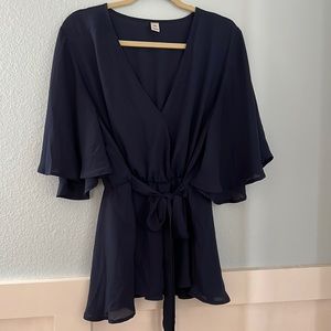 Swblouse decorative tie in the front one button size 1XL